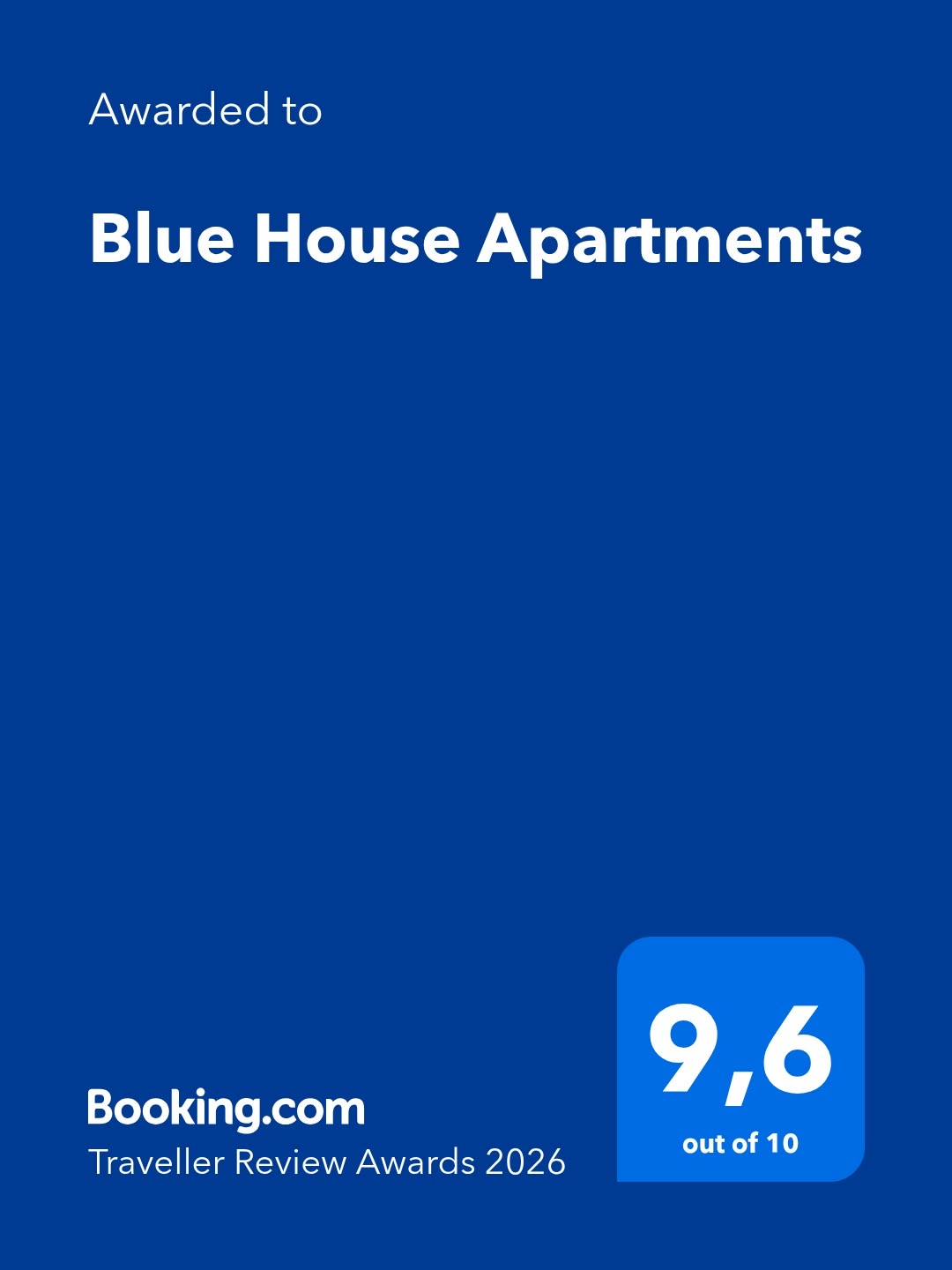Booking.com Traveller Review Awards 2026